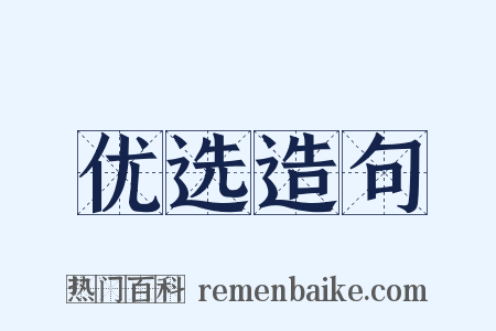 优选造句是什么意思的图片